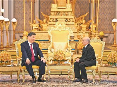 習(xí)近平會(huì)見柬埔寨國王西哈莫尼