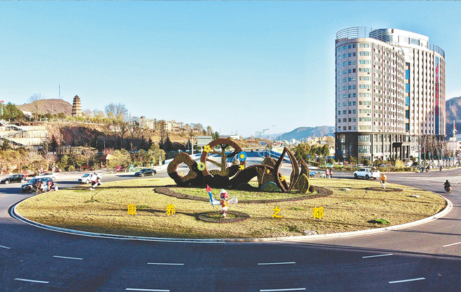 商洛城市街景——商洛高新區(qū)環(huán)島