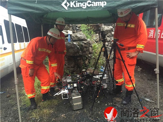 消防部門使用無人機再次進行空中勘測